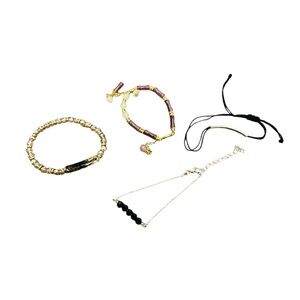 Set of Four Stylish Bracelets